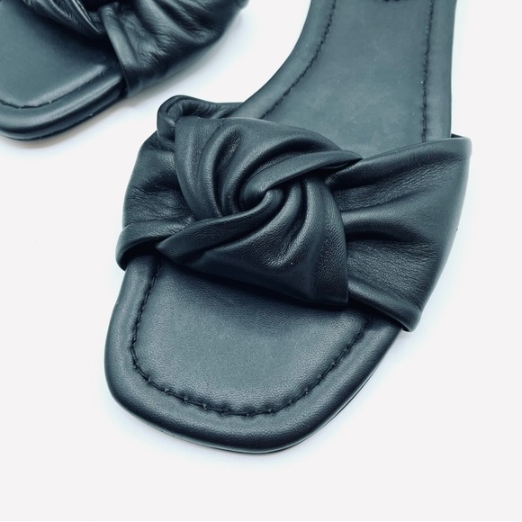 NWOT J Crew Knotted Slide Sandal Black 9 - Picture 3 of 10